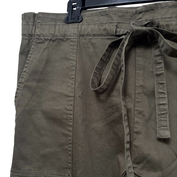 CURRENT ELLIOT Tabloid Pant NWT Paperbag Style Dark Army Green Size S NEW - Picture 3 of 11